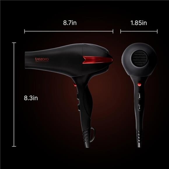 Diffuser Hair Dryer - Professional Ionic Hair Dryer with Powerful 2200W Motor - Picture 6 of 7